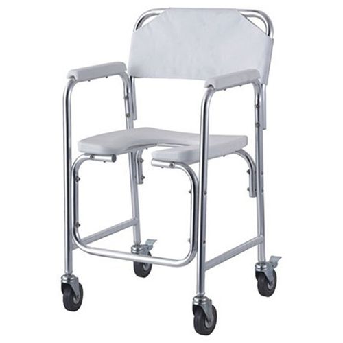 Silla inodoro ABM Medical Care de aluminio con ruedas