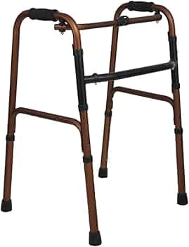 Andador ABM Medical Care plegable de aluminio plegable color Cafe