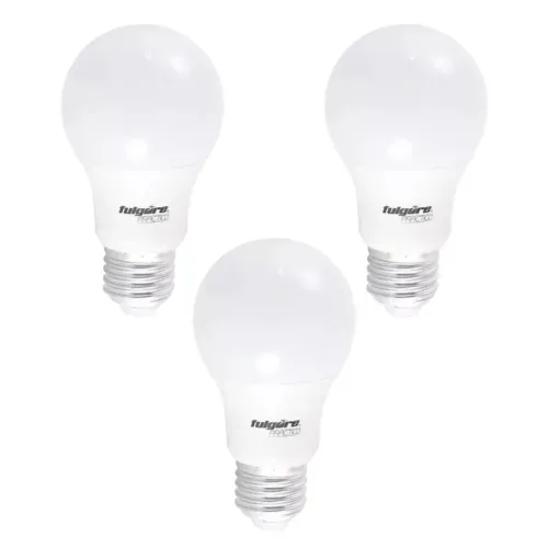 3Pk Foco Led Fulgore Luz De Dia 9 Watts