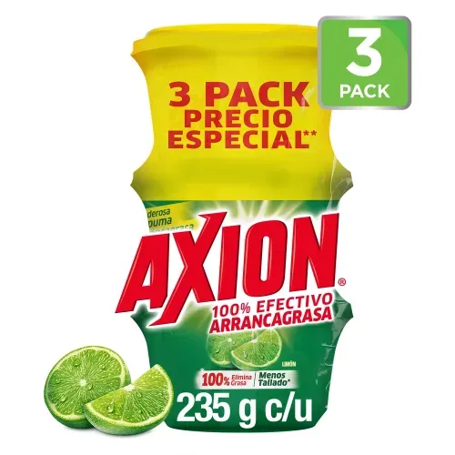 Lavaplatos en pasta Axion limón 3 pack - 705 g