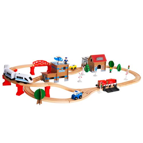 Set de tren de madera juguete montessori Kids modelo w04c048