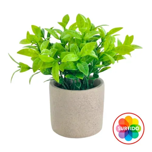 Ms Planta Artificial Maceta Gris 24cm