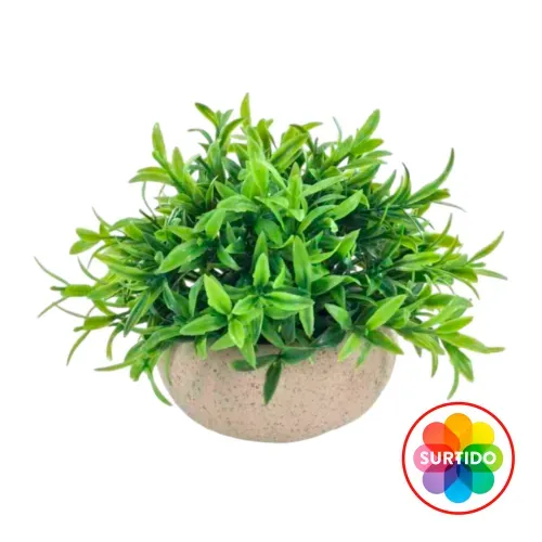 Ms Planta Artificial Maceta Gris 12cm