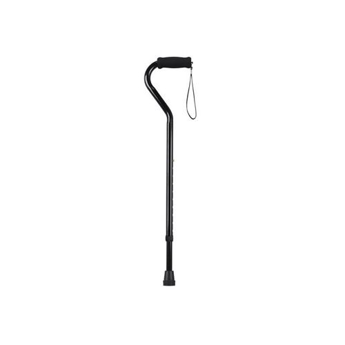 Bastón ABM Medical Care de aluminio con mango curvo color negro