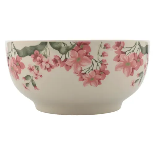 Ms Bowl De Porcelana 5 Floral Rosa