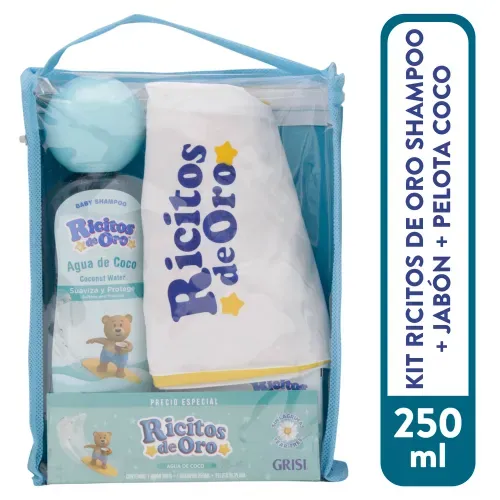 Kit Ricitos de oro Shampoo coco mas esponja y pelota - 250ml