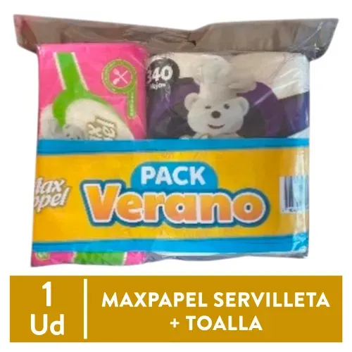 Pack Verano Maxpapel Toalla Y Serv 1ea