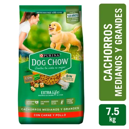 Comida para perro Purina Dog Chow Cachorro medianos y grandes 7.5 kg