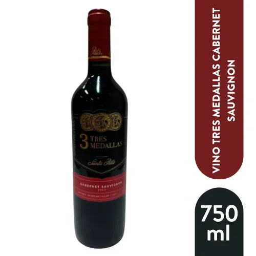 Vino Tinto Santa Rita 3Medallas Cabernet Sauvignon - 750ml