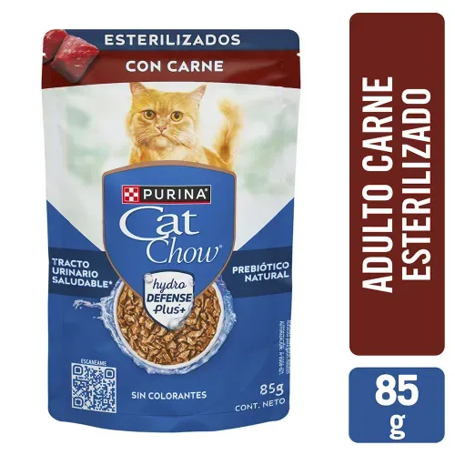 Alimento Húmedo para Gato Esterilizado Cat Chow Carne Adultos - 85 g