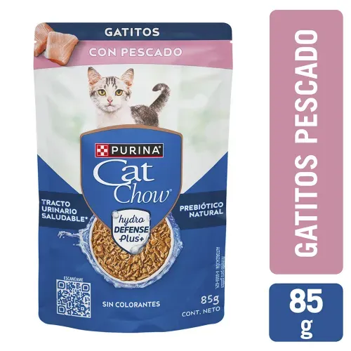 Alimento Húmedo Gato Marca Purina Cat Chow Defense Hydro Gatitos Pescado 85g