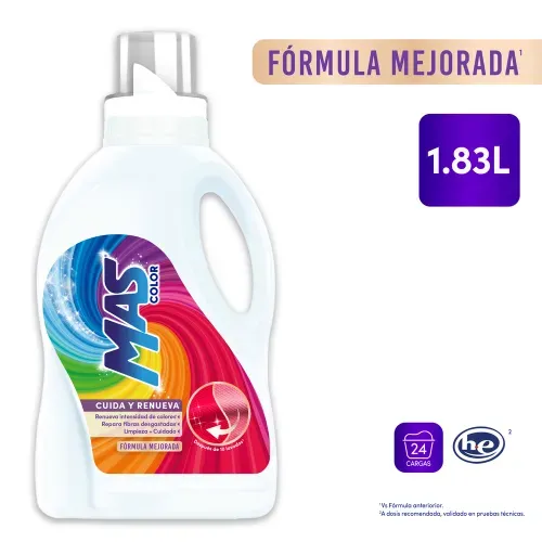 Detergente Líquido Más Color Ropa De Color - 1830ml