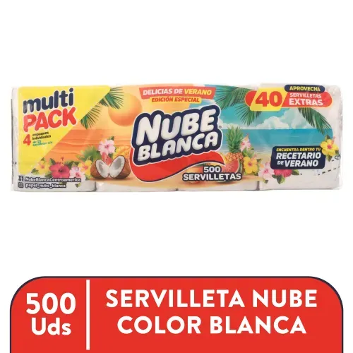 Servilleta Nube Color Blanca - 500unidades